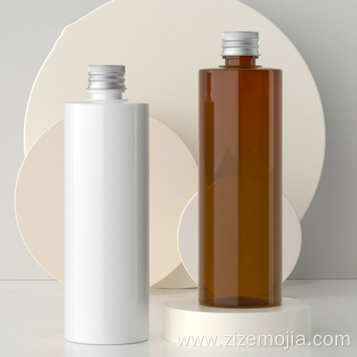 Aluminum cap round empty skincare serum bottles